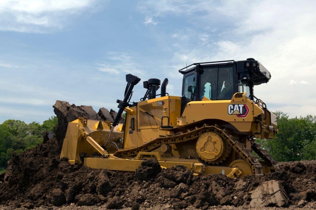 De D6 dozer heeft het vermogen om zwaar materiaal te verzetten