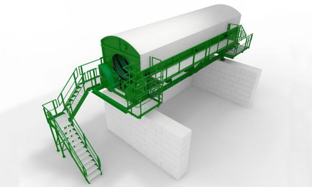 Stationaire machines witte foto