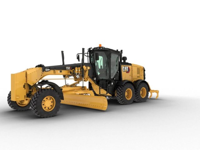 150 Motor Grader equipped with push block and ripper